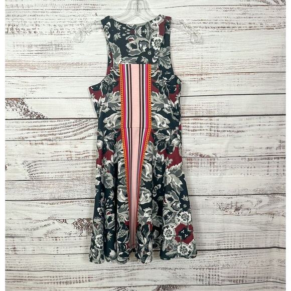 Macy's Bar III Women's Floral Striped Cutout Fit & Flare Skater Dress Small - Picture 7 of 10